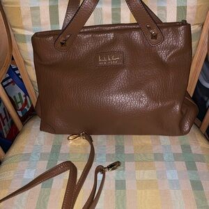 Nicole Miller Brown Shoulder Bag with Adjustable Strap